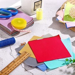 300 Pcs 4 x 4 Inches Multicolor Cotton Fabric Squares Solid Colors Fat Quarte…