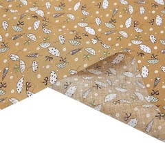7-Piece Brown Floral Cotton Fabric – Perfect for Quilting & DIY Projects