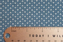 Fabric 100% Cotton YARDAGE CREAM HEARTS AND DOTS IN STRIPES ON POWDERED BLUE