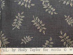 By 1/2 Yd “Wilderness Trail” by Moda Navy Blue w/Branches & Leaves Cotton Fabric