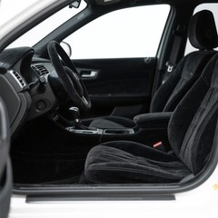 Self-Adhesive Black Microfiber Suede Look Fabric 39.37×78.74in for Car Interiors