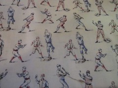 F7454, Marcus, conversationals, your choice, 30’s reproduction baseball print,