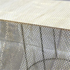 Gold Print Fish Scale Mesh Fabric Costume Clothes Dress Curtain Background Decor