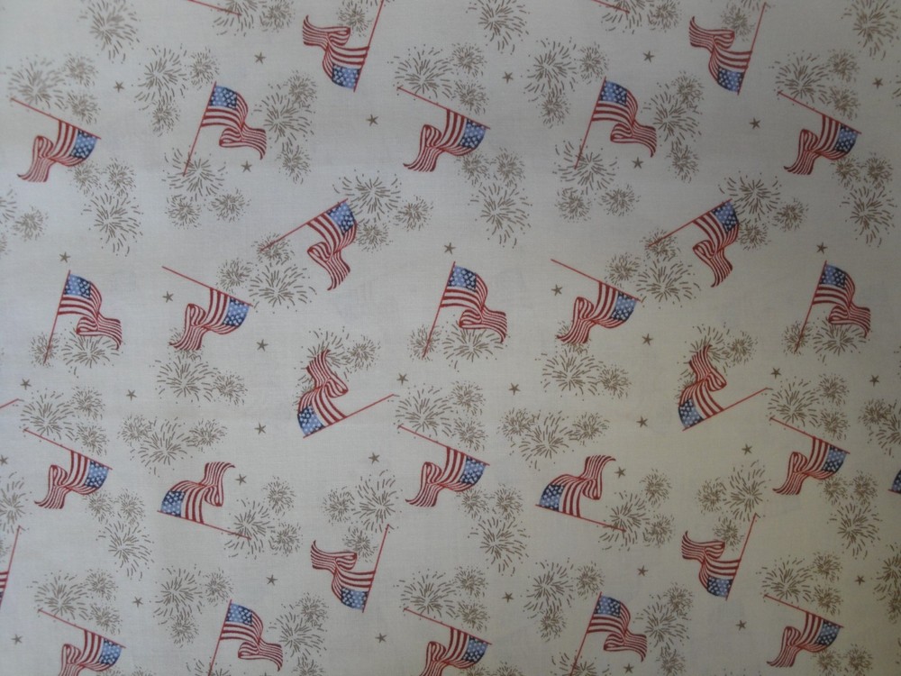 American Flag Old Glory Patriotic Cotton Sewing Quilt Doll Making Decor Fabric