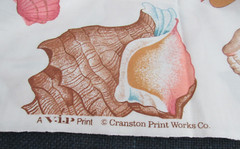 Cranston Print Works Co. Sea Shell Nautical Beach Coastal Fabric 45″ x 2 YDS