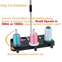 Light Weight Thread Stand – 3 Spools Holder for Domestic (Home-Base) Black