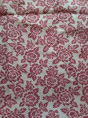 Pink Roses Floral Fabric Remnant 58×80 Shabby Chic Cottagecore Sewing Craft