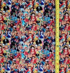 ONE PIECE ANIME COLLAGE V1 1 YARD FABRIC ( 36″ X 58″ ) BRAND NEW