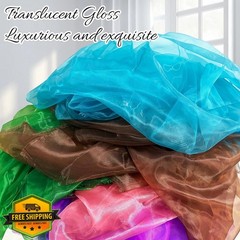 Sheer Organza Fabric by The Yard, 11 Yard x 60 Inch Wide Brown Silk Organza F…