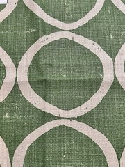 Lee Jofa Fabric Sample 13.25” Circles Forest Linen Green Blithfield Crafts