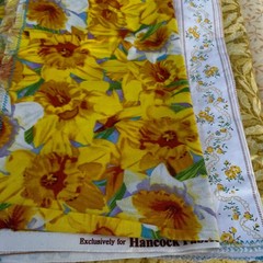 Vintage Quilting / Craft Fabric Yellows Patterns Florals Solids