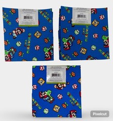 Nintendo Super Mario World Video Game Fabric Fat Quarter 18×22 100% Cotton X3