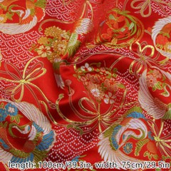 Chinese Satin Floral Fabric Cloth Handcraft DIY Material Sewing Coat Garment
