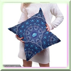 Dark Blue Waterproof Floral Fabric 108×58 inches