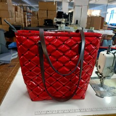 Laser PVC Faux Leather Fabric Sponge QuiltedEmbroidery Material for Upholstery