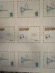 Mail Postcards Letters Panels Canvas Cotton Paris France French Eiffel Tower OOP