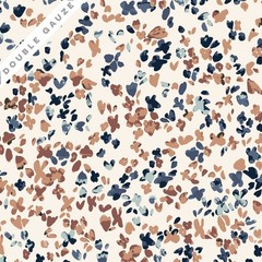 DOUBLE GAUZE SIENNA and INDIGO Organic Fabric Cloud9 sold by 1/2 Yd