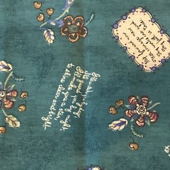 CLASSIC COTTONS FABRIC with verses Step Forward now with courage 1996 green 44″