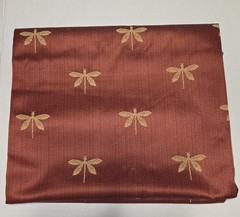 Firefly Red Jaquard/brocade Blend 60% Rayon 40% Polyester. 1.94 Yards