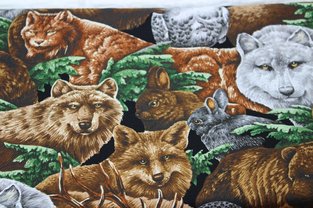 4 Yards of Fabric- 100% Cotton- Generic Fabric- Wolves
