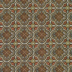 Robert Kaufman – Warm Welcome – Tiles W/ Metallic Gold – Walnut, BTY