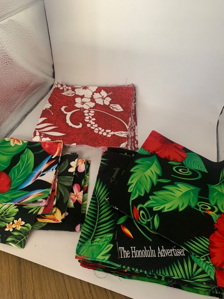 132Pcs Fabric Beautiful Hawaiian Print For Quilting