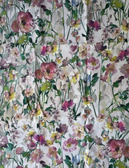 Clarke & Clarke Wild Meadow Blush Designer Fabric Remnant 24″x34″