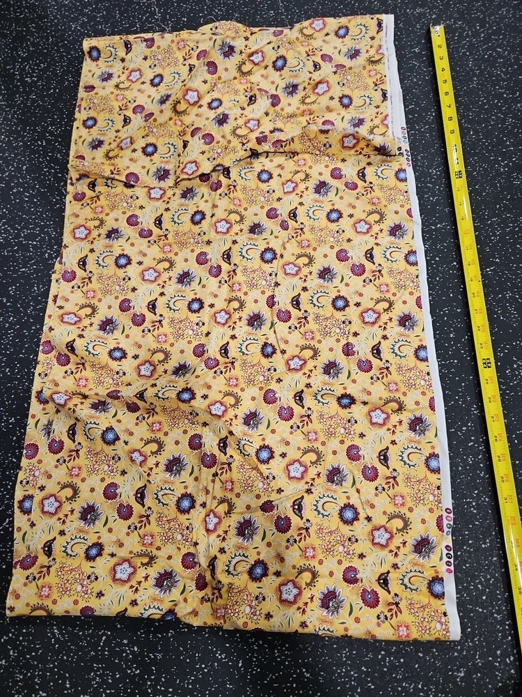 Lot Of 2 Yards Paisley Floral Fabric