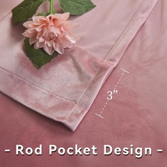 Roslynwood Velvet Blush Pink Curtain 84 inches Long – Curtains Thermal Insula…