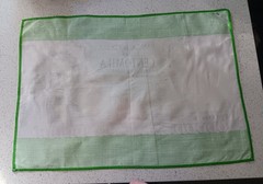 Large Italy bill fabric Banca D’Italia Lire Centomila A. Manzoni green