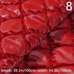 1M Wet Look Faux Leather Padded Fabric PU Quilted Cloth Puffer Coats Sewing