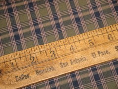 Olive Green Navy Blue Plaid Homespun Fabric | Farmhouse Cabin Cottage Rustic