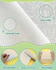 Woven Cotton Iron-On Fusible Interfacing: 10.6 inch X 10 Yards White Heavy We…
