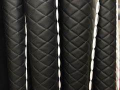 Vinyl Leather Faux vinyl Black Quilted auto headliner headboard fabric by yard