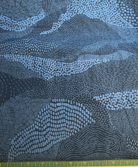 FIGO FABRICS – ELEMENTS #92007-49 – WAVY-NAVY BY GHAZAL RAZAVI– BY THE YARD