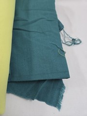 Assorted Fabric Lot Knit & Woven Teal Blue Green Scraps Remnants Craft Supply