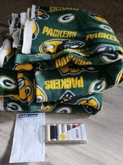 Green Bay Packers NFL Football Fleece Blanket Crafts Fabric Sewing 60″ (10 Yds?)