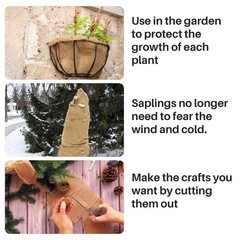 Burlap Fabric Roll – Garden Burlap Fabric Roll 40″ X 13 Feet Natural Burlap Mate