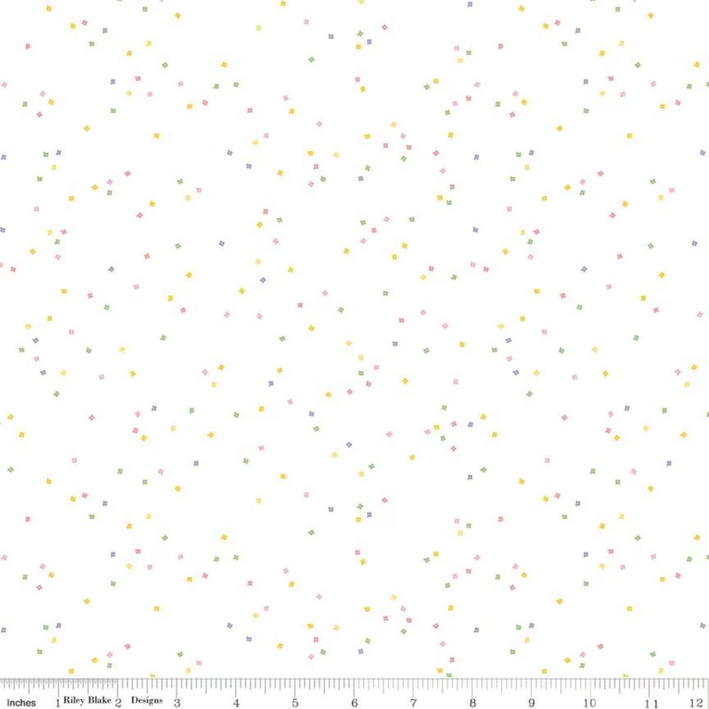 1/4 Yard 9”x42” Riley Blake “Blossom” On White Spring Quilt Cotton
