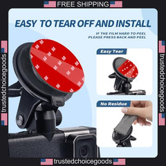 6 Pack Dash Cam Adhesive Pads Car Dashboard Heavy Duty Double Sided Heat