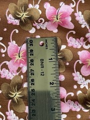 Tina Givens For Westminster Fibers #TG03 Hibiscus Pink And Brown Flowers 7 Yards