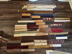 Quilting Fabric Strips Lot 204 pc – Variety of Colors, Sizes and Patterns- Moda