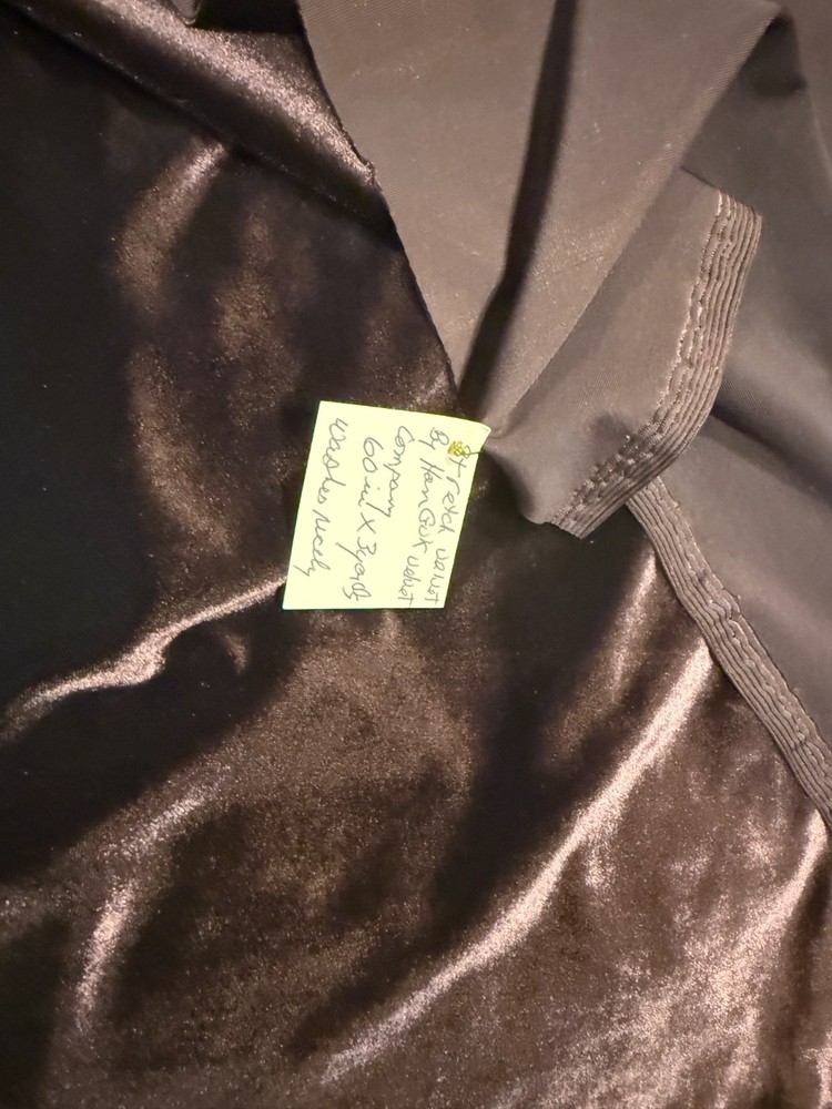 Vintage Cotton STRETCH Velveteen Fabric DARK BROWN HAN GUK CO. 60″ X 3 YDS.
