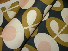 Orla Kiely Cotton Fabric Oval Flower Seagrass Curtain Upholstery Cushion Craft