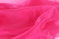 Fuchsia Crystal Organza Fabric by the Yard, Sheer Organza for Costumes and Decor
