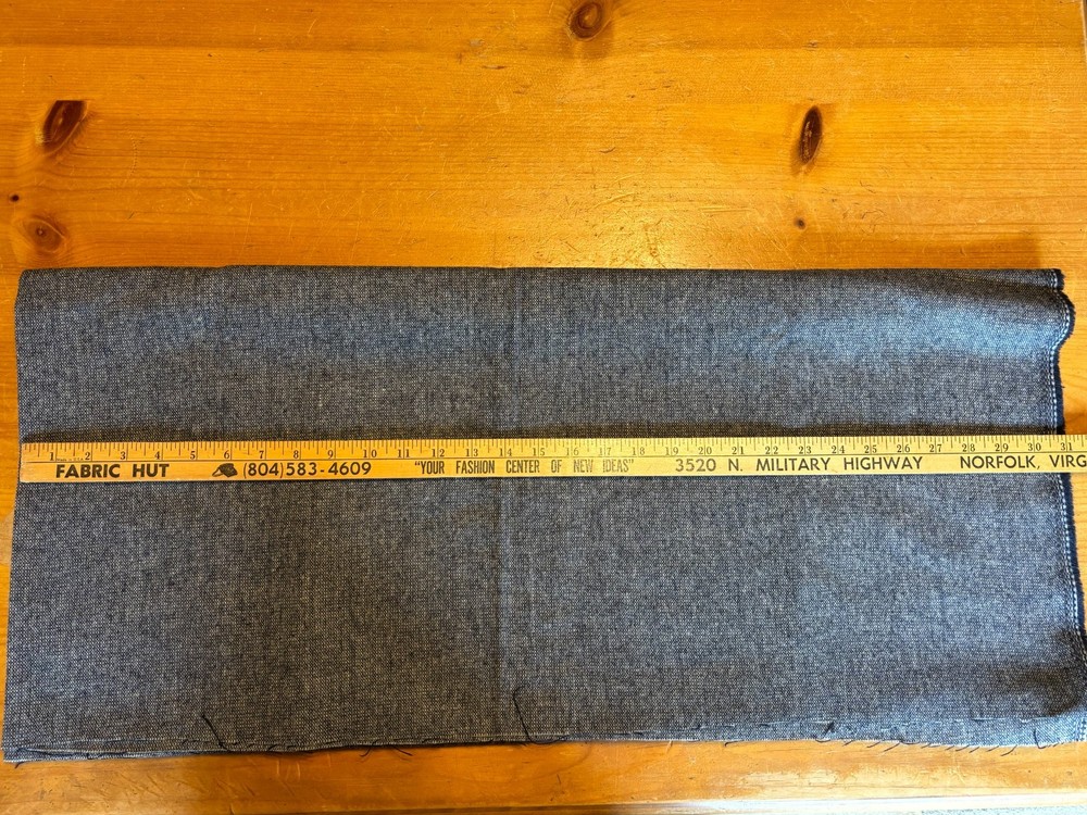 Pendleton Wool Fabric Remnant Navy Tweed