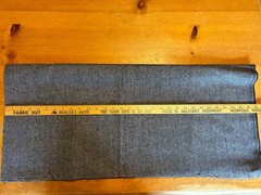 Pendleton Wool Fabric Remnant Navy Tweed