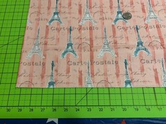 Fabric Eiffel Tower Paris on Pink David TEXTILES Cotton 1/4 yard 4253