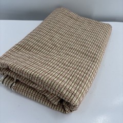 Woven Check Fabric Yardage Stripe Border Rustic Farmhouse Textile Decor 55×1 Yd