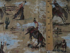 1 Yard x 44″ Peter Pan Rio Grande collection Rodeo Cowboys Horses Brown